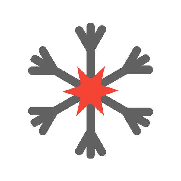 Ikona Sněhové Vločky Vektorová Ilustrace — Stockový vektor