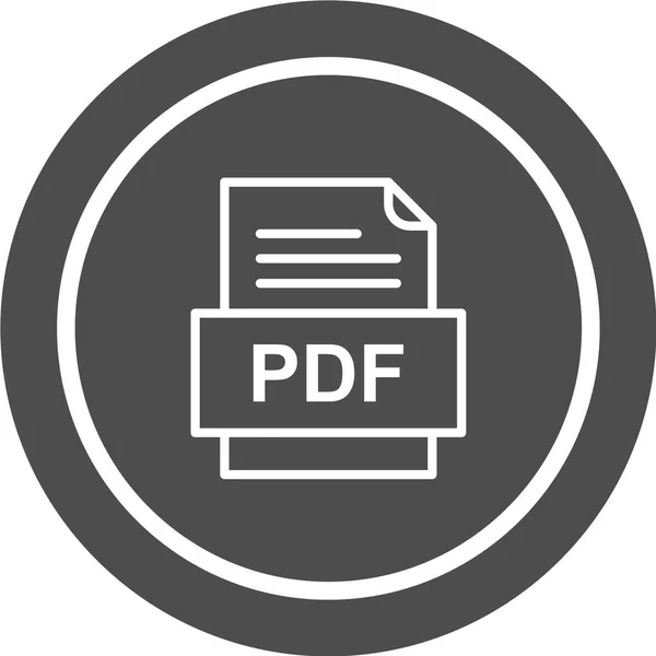 Icône Format Fichier Pdf — Image vectorielle