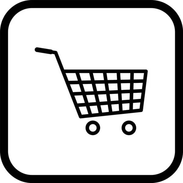 Shopping Cart Icon Trendy Style Isolated Background — Stock Vector