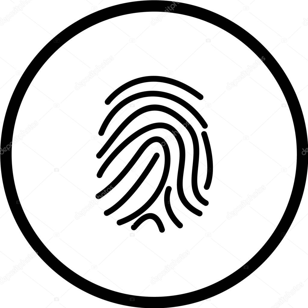 fingerprint icon vector illustration