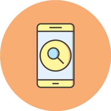 Modern telefon simgesinin vektör illüstrasyonu 