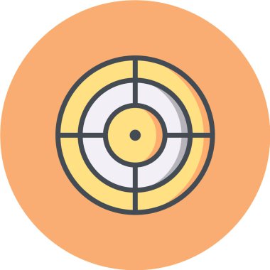 Basit simge, hedefin vektör illüstrasyonu 