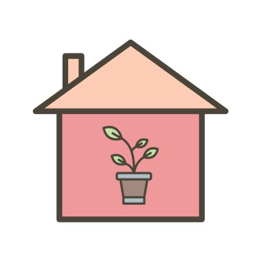 ev web simge vektör çizim 
