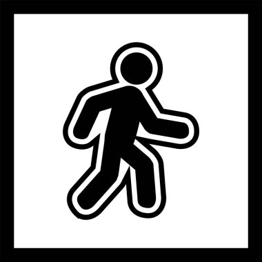 Moda Biçimli Yürüyen Simge İzole Arkaplan