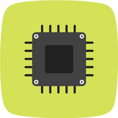 Basit simge, kare vektör illüstrasyonu 