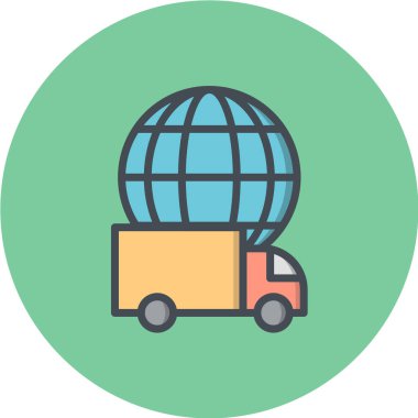 dağıtım ve lojistik vektör simgesi