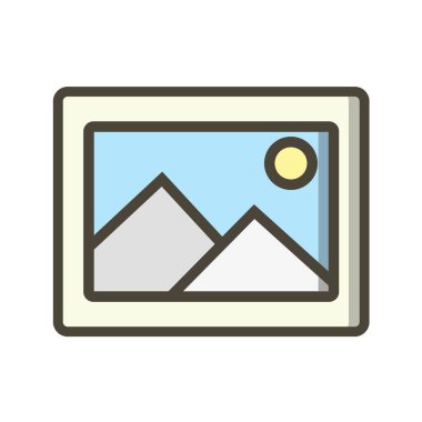 Multimedya düz simgesi beyaz arkaplanda izole edildi