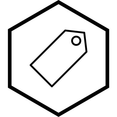 Etiketin vektör çizgisi simgesi