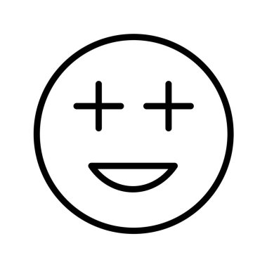 Moda Biçimli Emoji Simgesi İzole Arkaplan 