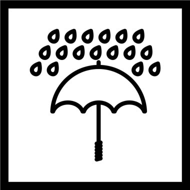 şemsiye simgesi vektör illüstrasyonu