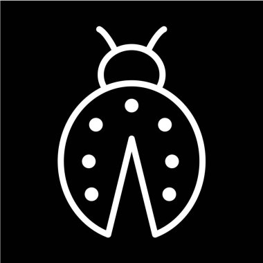 Uğur böceği web simgesi vektör illüstrasyonu 