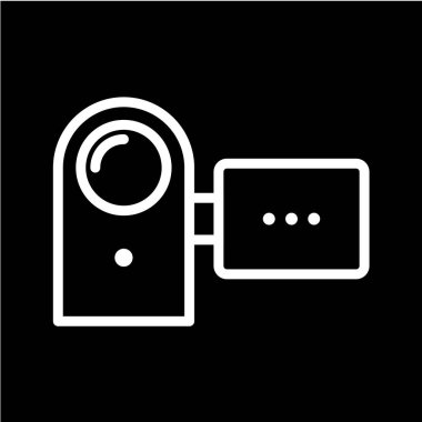 Vektör illüstrasyonu, basit simge kamerası 