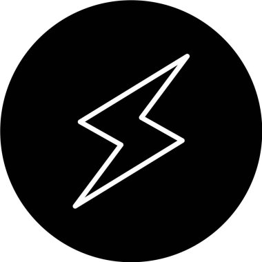 Bir yıldırım simgesinin vektör çizimi