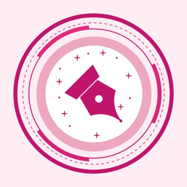 Nib Simgesi Moda Biçiminde İzole Arkaplan      