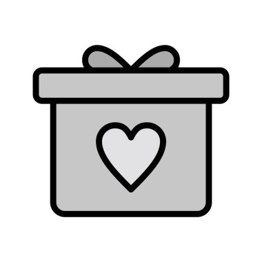 Gift Simgesi Moda Biçiminde İzole Arkaplan