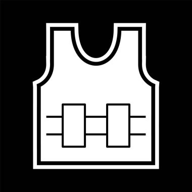 Mermi geçirmez Jecket Simgesi Moda Biçimli İzole Arkaplan