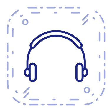 Kulaklık simgesinin vektör illüstrasyonu