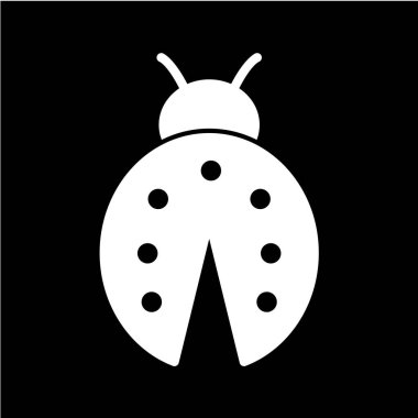 Uğur böceği web simgesi vektör illüstrasyonu 