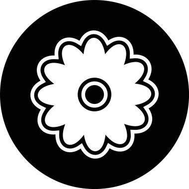 Moda Biçimli Daisy Simgesi İzole Arkaplan