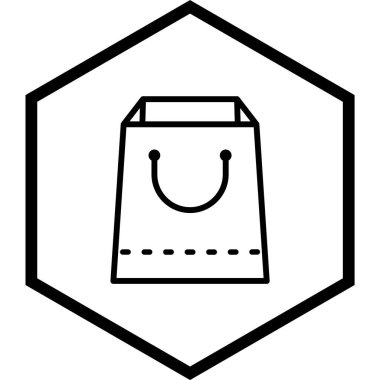 Alışveriş Torbası Simgesi Moda Biçimli İzole Arkaplan