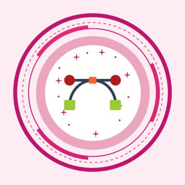 Moda Biçiminde Vektör Simgesi İzole Arka Gruplandırılmış