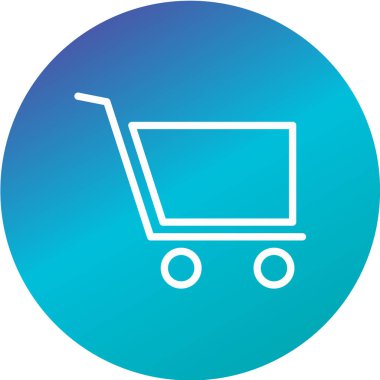 Alışveriş arabası ikonu. vektör illüstrasyonu