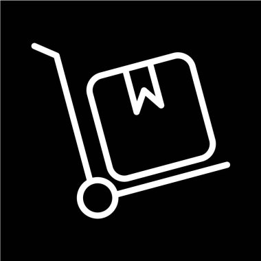 Alışveriş arabası ikonu. vektör illüstrasyonu