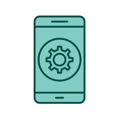 Mobil Uygulama Simgesi Moda Biçimi İzole Arkaplanda Ayarlanıyor