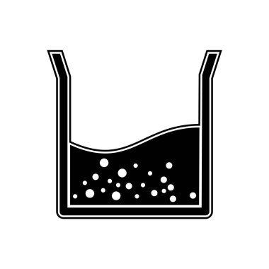 Beaker Yarım Doldurma Simgesi Moda Biçimli İzole Arkaplan      