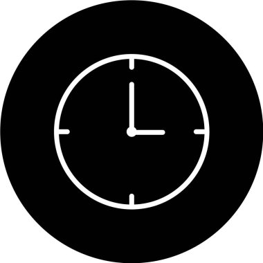 Saat simgesi vektör illüstrasyonu