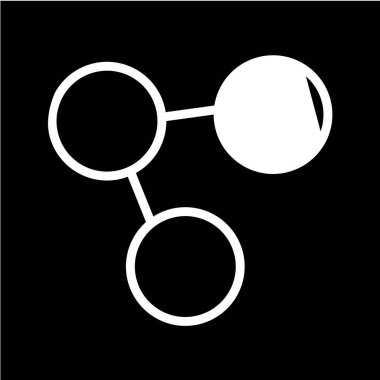 Molekül yapısı simgesi, vektör illüstrasyonu