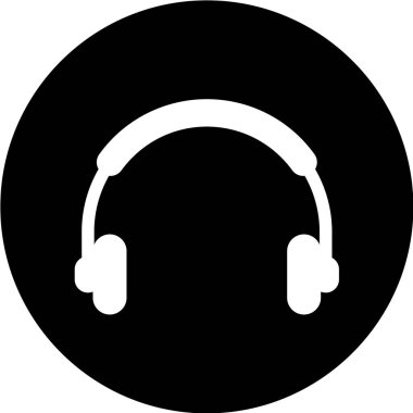 Kulaklık simgesinin vektör illüstrasyonu