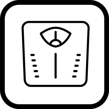 Moda Biçimli Ayrı Arkaplanda Ağırlık Makinesi Simgesi