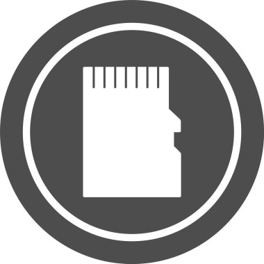 Moda Biçiminde Hafıza Kart Simgesi İzole Arkaplan