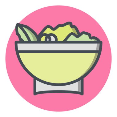 Salata Simgesi Moda Biçimli Ayrı Arkaplan