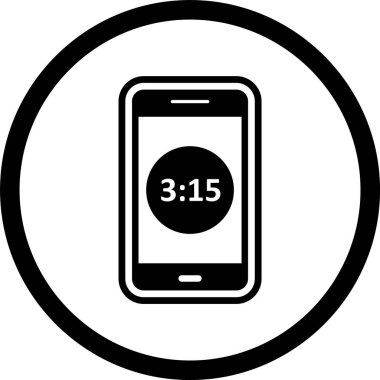 Zaman Görüntüleme Mobil Uygulama Simgesi Moda Biçimli İzole Arkaplan