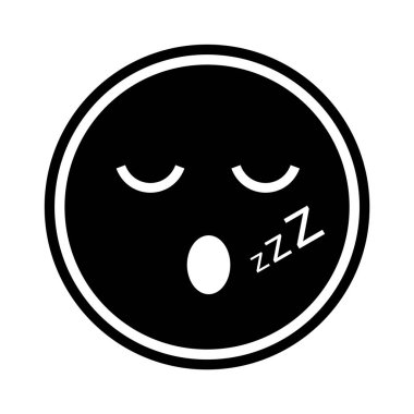 Uyku Emoji Simgesi Moda Tarzı İzole Arkaplan           