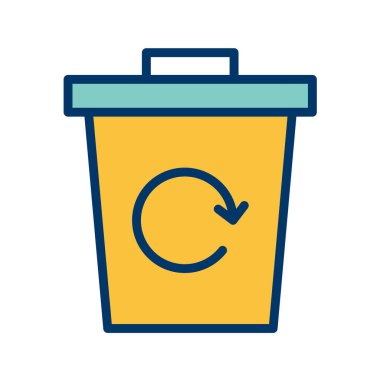 Çöp kutusu vektör çizgisi simgesi