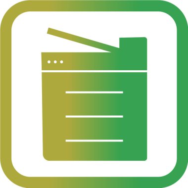 Yeşil kağıt simgesinin vektör illüstrasyonu