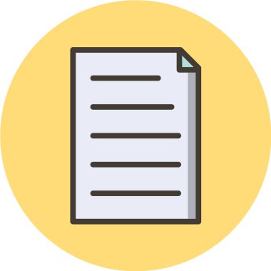 belge simgesi vektör illüstrasyonu