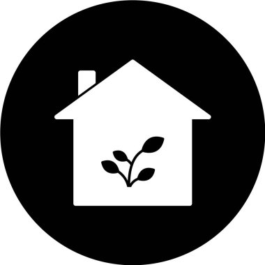 eco house web simgesi vektör illüstrasyonu 