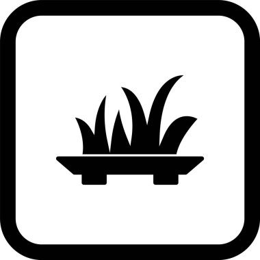 Çimen Simgesi Moda Biçiminde İzole Arkaplan