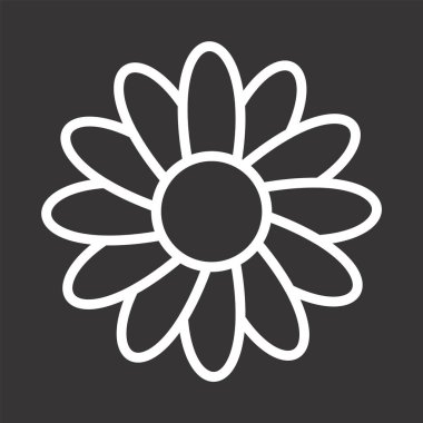 Moda Biçimli Daisy Simgesi İzole Arkaplan