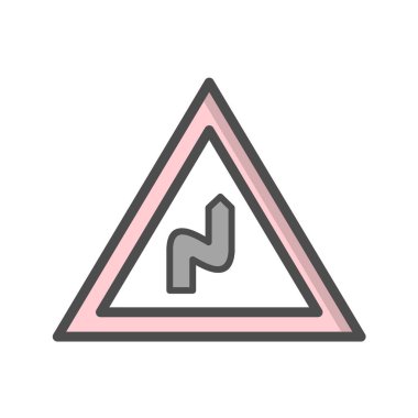 Yol simgesi, vektör illüstrasyonu