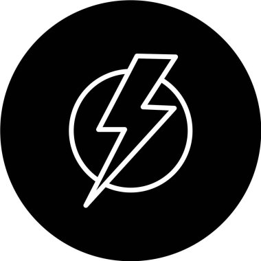 Bir yıldırım simgesinin vektör çizimi