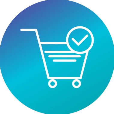 Alışveriş arabası simgesi, vektör illüstrasyonu