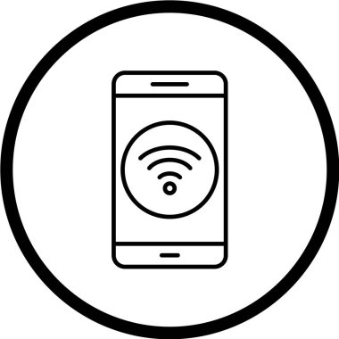 Modern telefon simgesinin vektör illüstrasyonu 