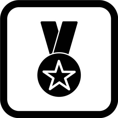 Madalya simgesi, vektör illüstrasyonu