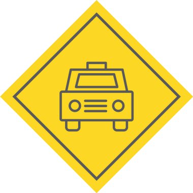 Trafik işareti simgesi. vektör illüstrasyonu 