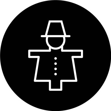 korkuluk web simgesi vektör illüstrasyonu 